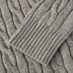 Ralph Lauren Cable-Knit Mock-Neck Sweater - Gray - view 7