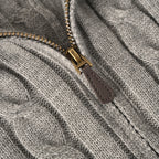 Ralph Lauren Cable-Knit Mock-Neck Sweater - Gray - view 8