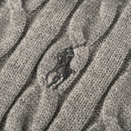 Ralph Lauren Cable-Knit Mock-Neck Sweater - Gray - view 9