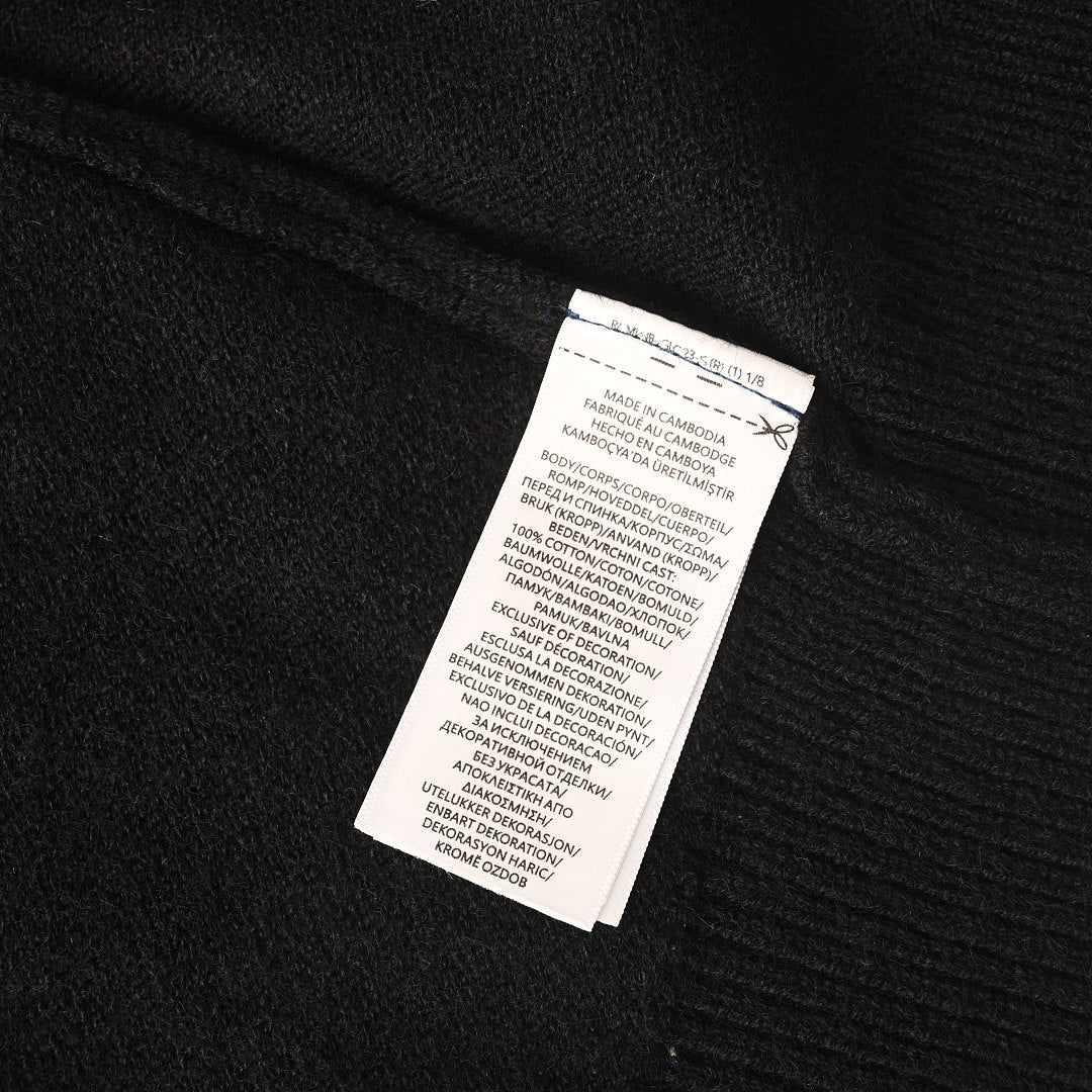 Ralph Lauren V-Neck Wool-Blend Knit Cardigan - Black - view 4