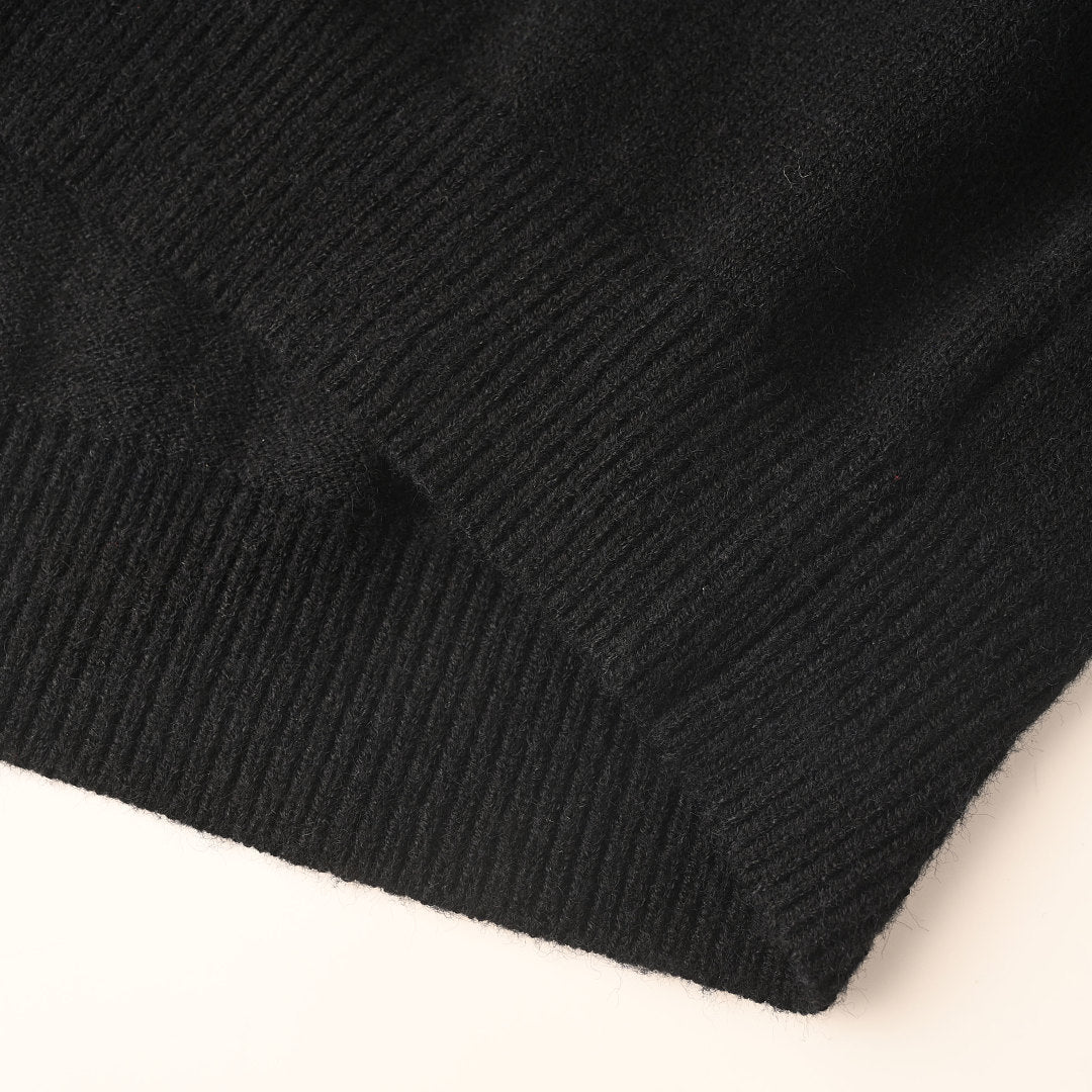 Ralph Lauren V-Neck Wool-Blend Knit Cardigan - Black - view 5