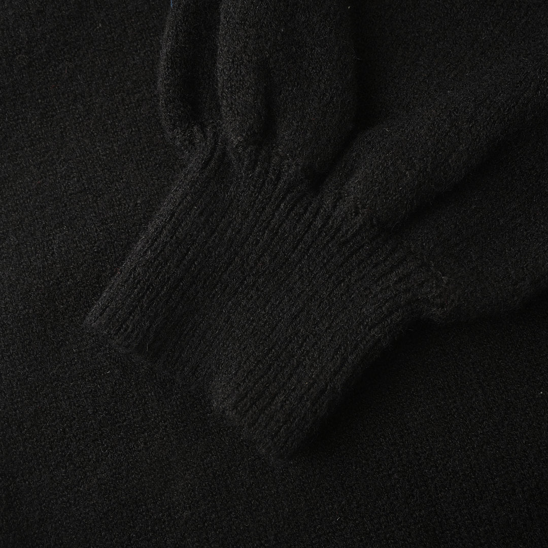 Ralph Lauren V-Neck Wool-Blend Knit Cardigan - Black - view 7