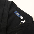 Ralph Lauren V-Neck Wool-Blend Knit Cardigan - Black - view 10