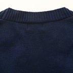 Ralph Lauren V-Neck Wool-Blend Knit Cardigan - Navy - view 6
