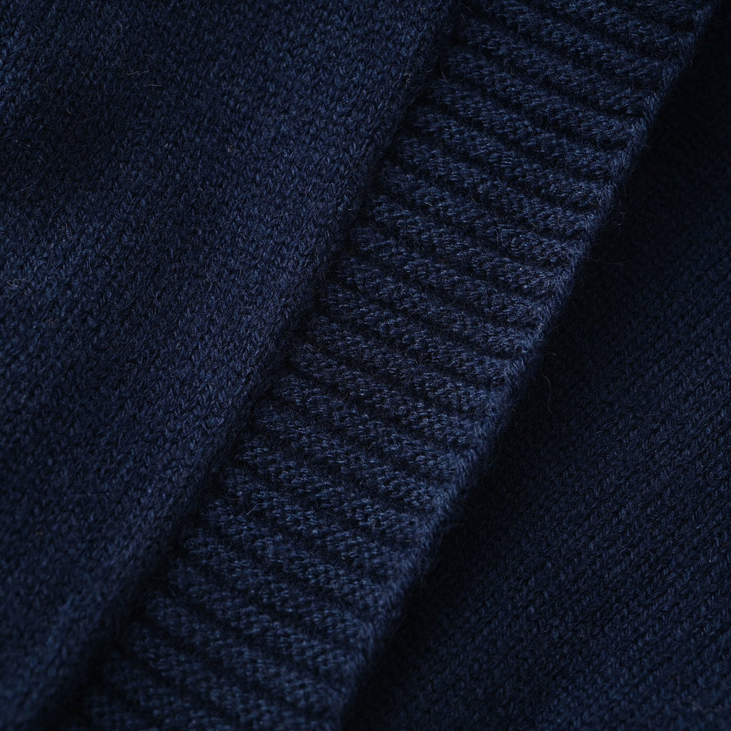 Ralph Lauren V-Neck Wool-Blend Knit Cardigan - Navy - view 8