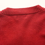 Ralph Lauren V-Neck Wool-Blend Knit Cardigan - Burgundy - view 6