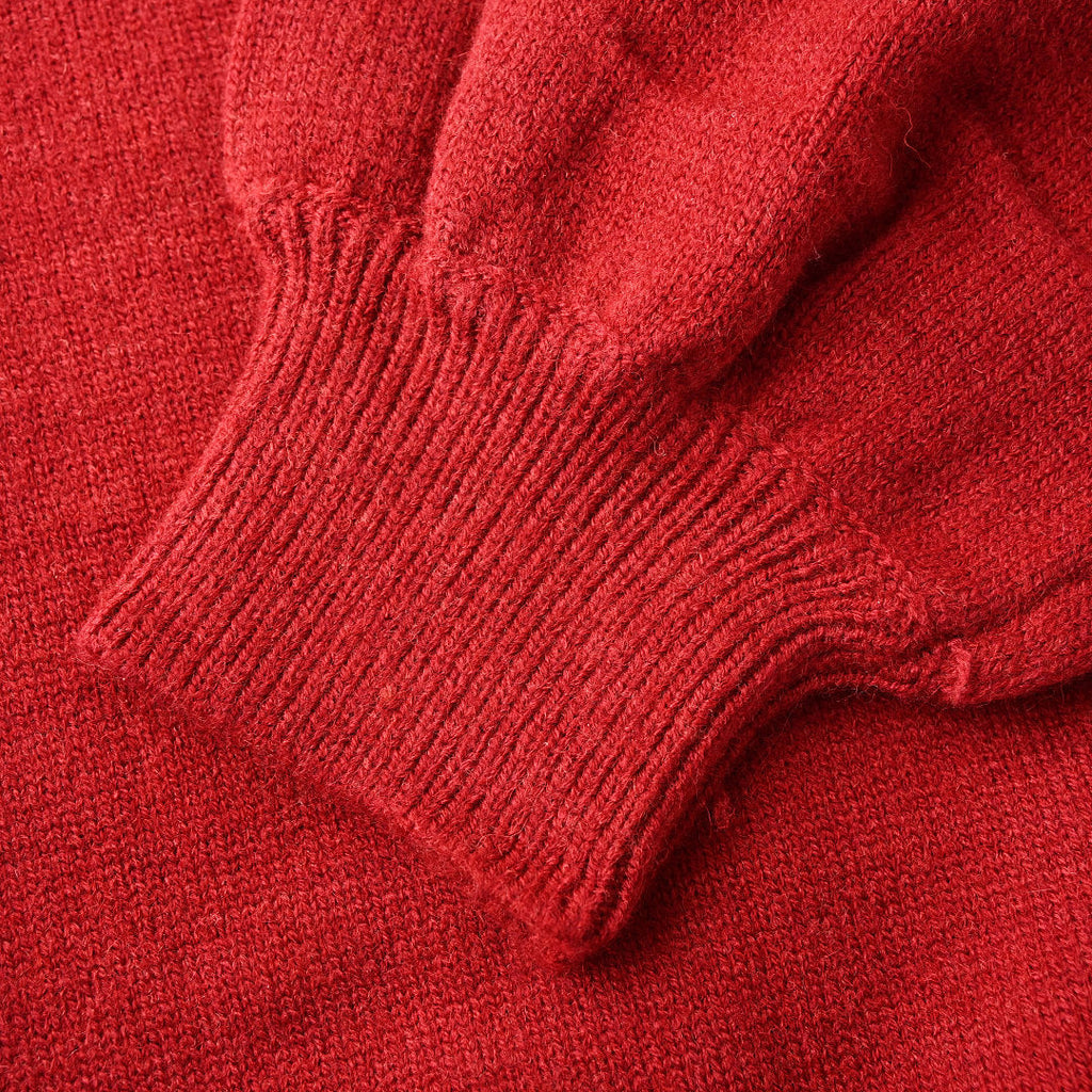 Ralph Lauren V-Neck Wool-Blend Knit Cardigan - Burgundy - view 7