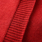Ralph Lauren V-Neck Wool-Blend Knit Cardigan - Burgundy - view 8