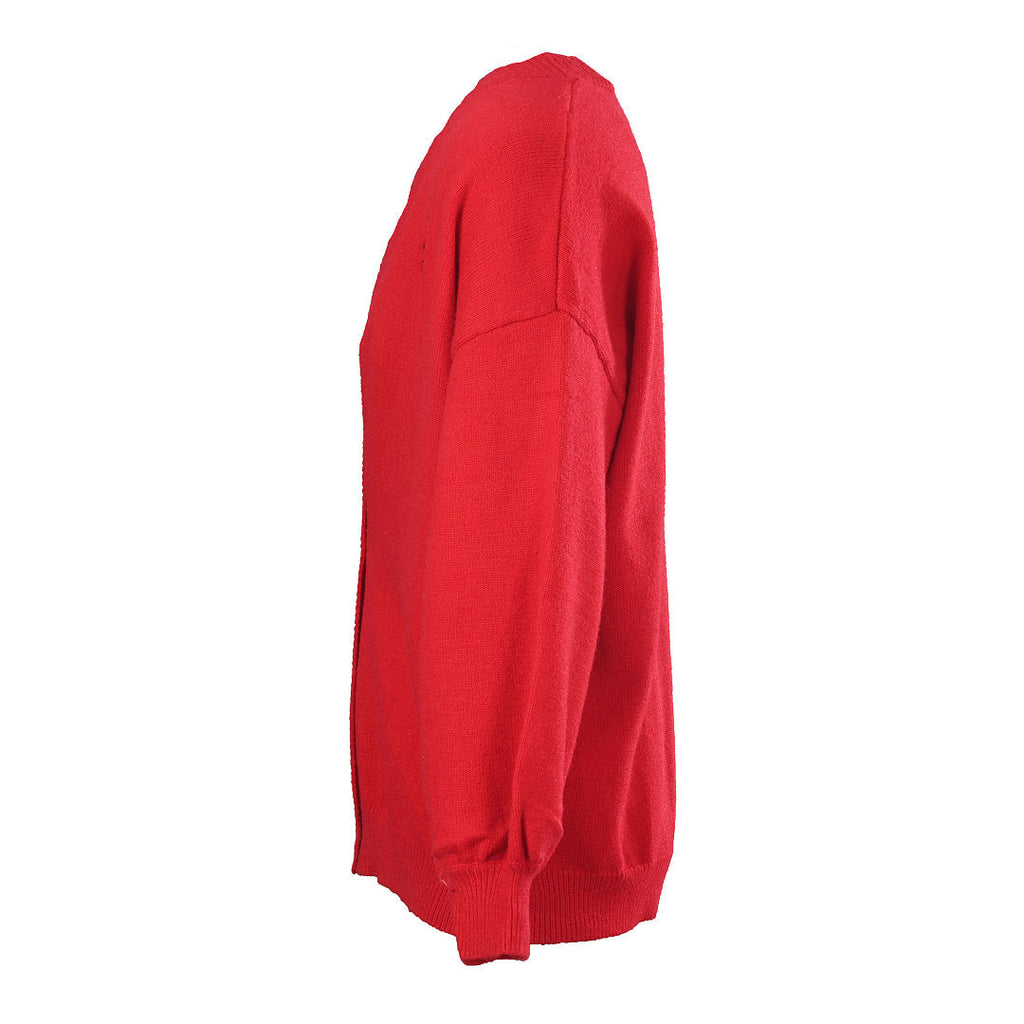 Ralph Lauren V-Neck Wool-Blend Knit Cardigan - Red - view 2
