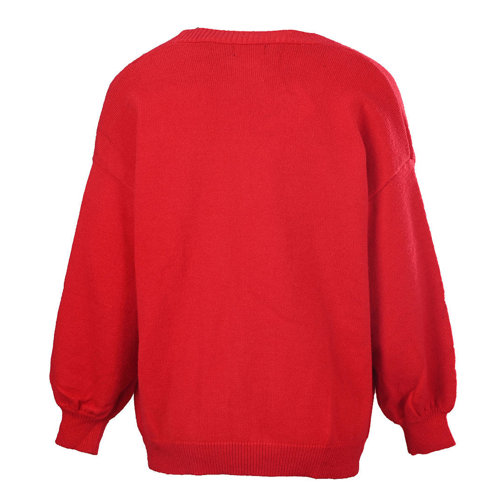 Ralph Lauren V-Neck Wool-Blend Knit Cardigan - Red - view 3
