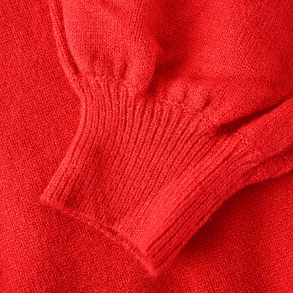 Ralph Lauren V-Neck Wool-Blend Knit Cardigan - Red - view 7