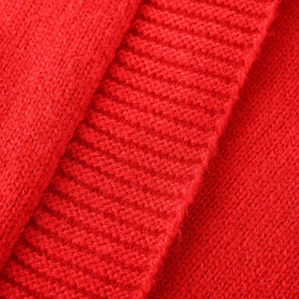 Ralph Lauren V-Neck Wool-Blend Knit Cardigan - Red - view 8