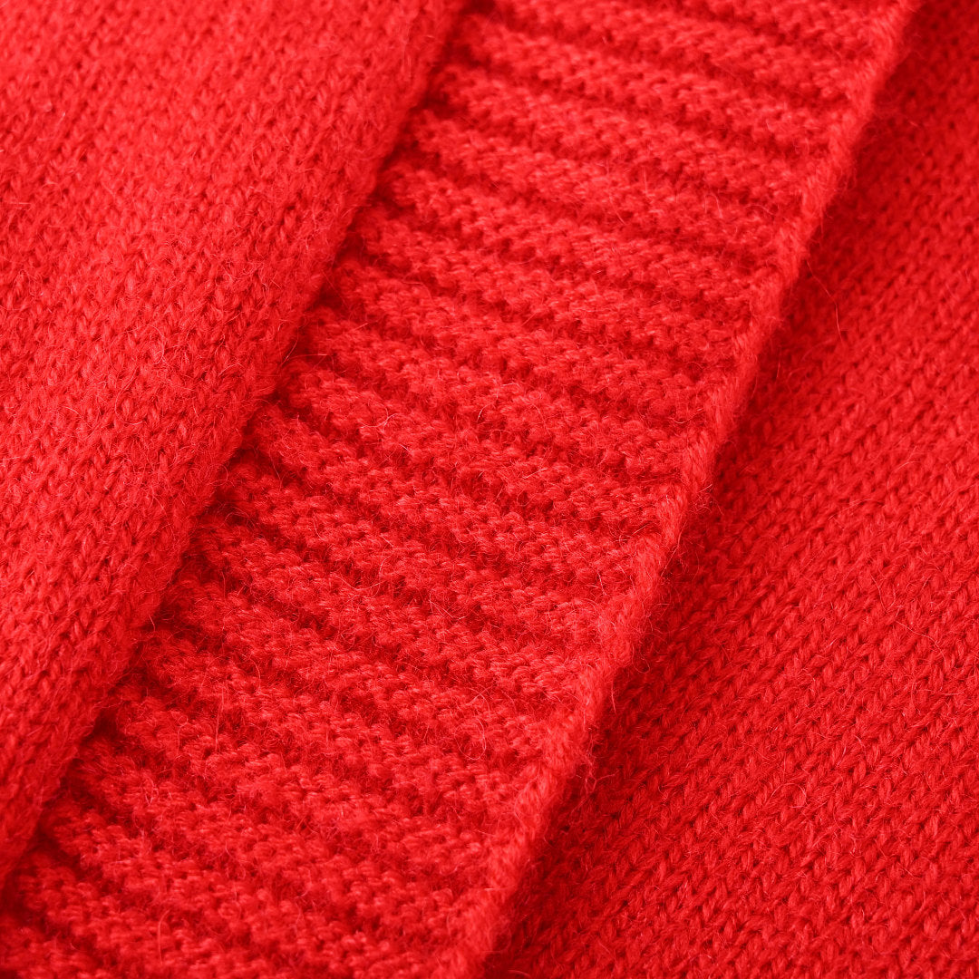 Ralph Lauren V-Neck Wool-Blend Knit Cardigan - Red - view 8