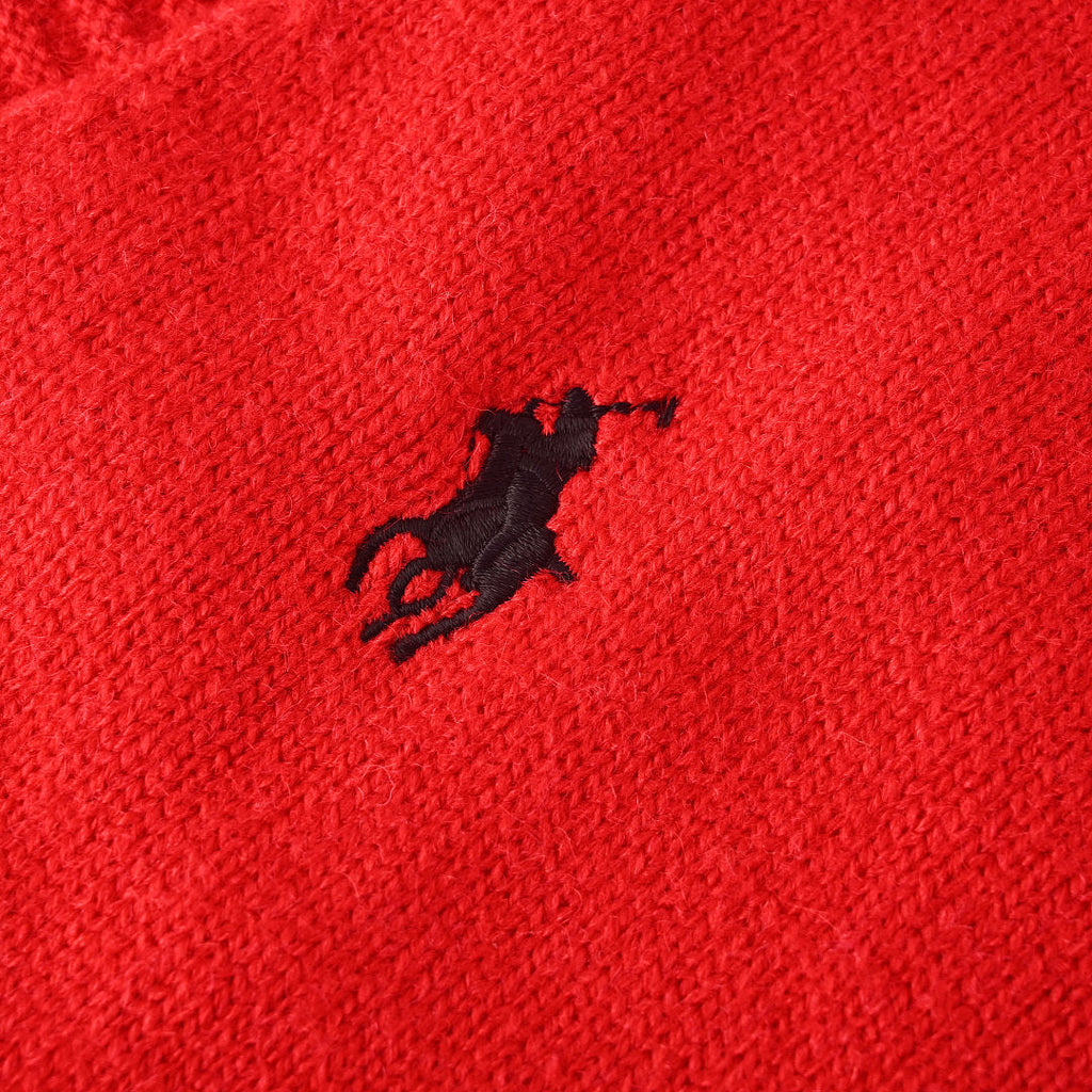 Ralph Lauren V-Neck Wool-Blend Knit Cardigan - Red - view 9