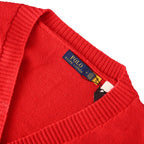 Ralph Lauren V-Neck Wool-Blend Knit Cardigan - Red - view 10