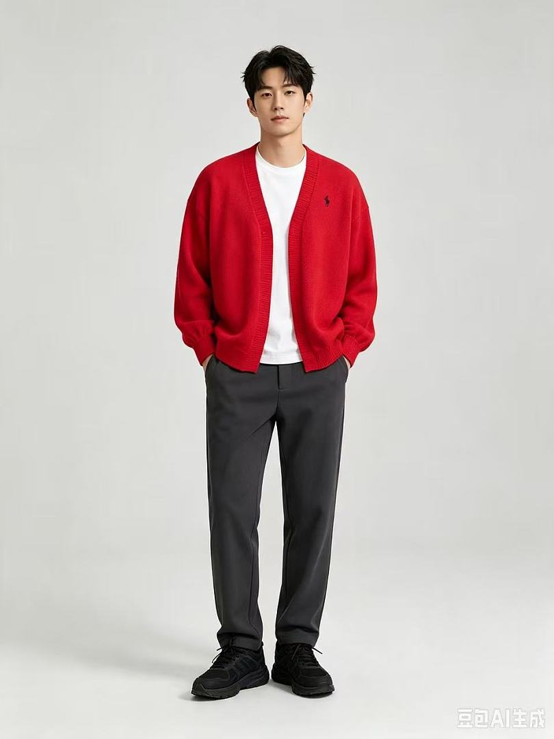Ralph Lauren V-Neck Wool-Blend Knit Cardigan - Red - view 18