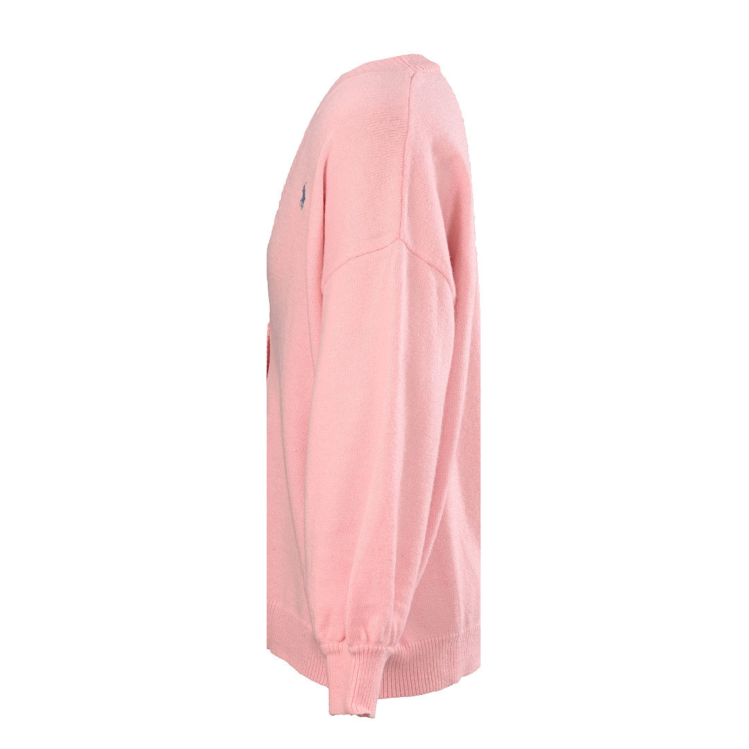 Ralph Lauren V-Neck Wool-Blend Knit Cardigan - Pink - view 2