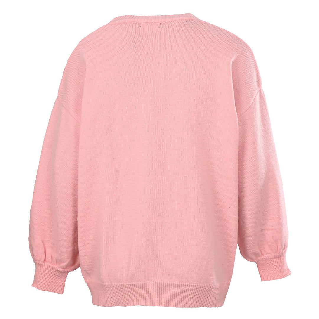 Ralph Lauren V-Neck Wool-Blend Knit Cardigan - Pink - view 3
