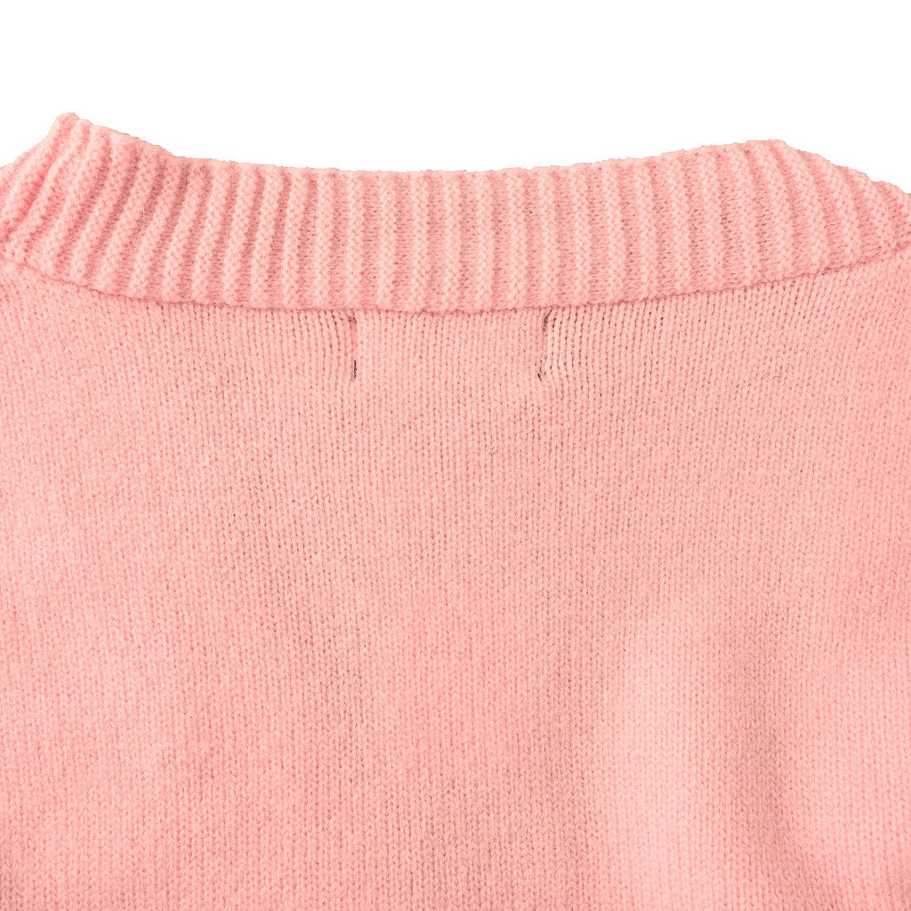 Ralph Lauren V-Neck Wool-Blend Knit Cardigan - Pink - view 6