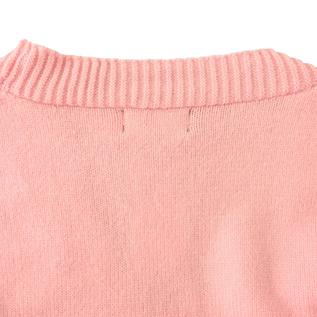 Ralph Lauren V-Neck Wool-Blend Knit Cardigan - Pink - view 6