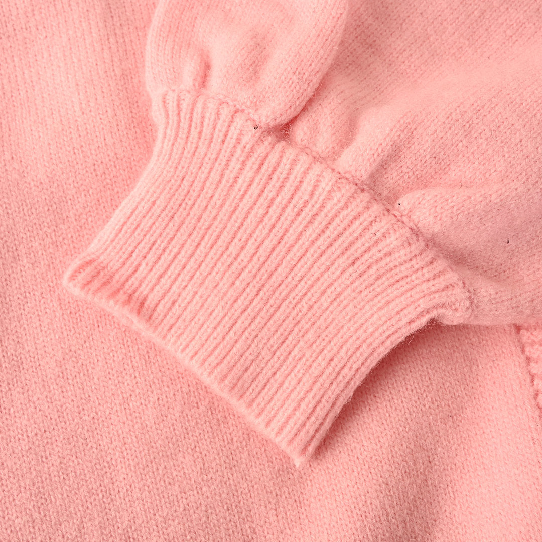 Ralph Lauren V-Neck Wool-Blend Knit Cardigan - Pink - view 7