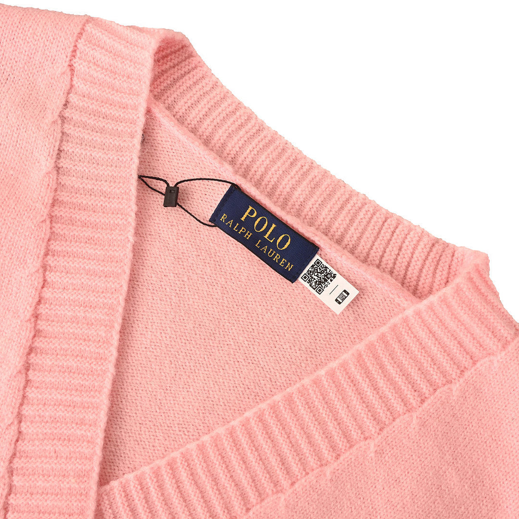 Ralph Lauren V-Neck Wool-Blend Knit Cardigan - Pink - view 10