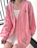 Ralph Lauren V-Neck Wool-Blend Knit Cardigan - Pink - view 12