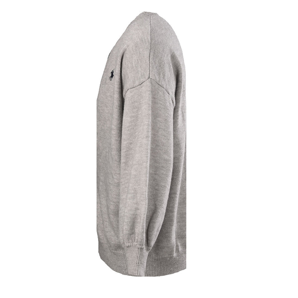Ralph Lauren V-Neck Wool-Blend Knit Cardigan - Gray - view 2