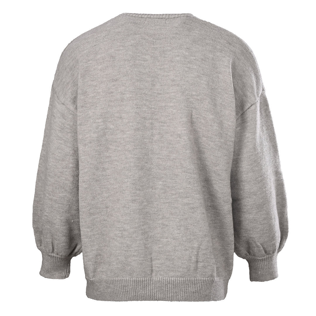 Ralph Lauren V-Neck Wool-Blend Knit Cardigan - Gray - view 3