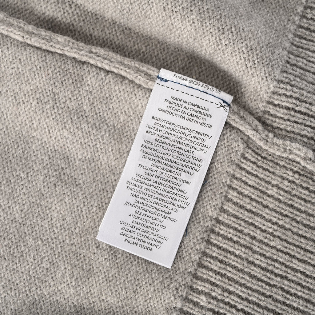Ralph Lauren V-Neck Wool-Blend Knit Cardigan - Gray - view 4