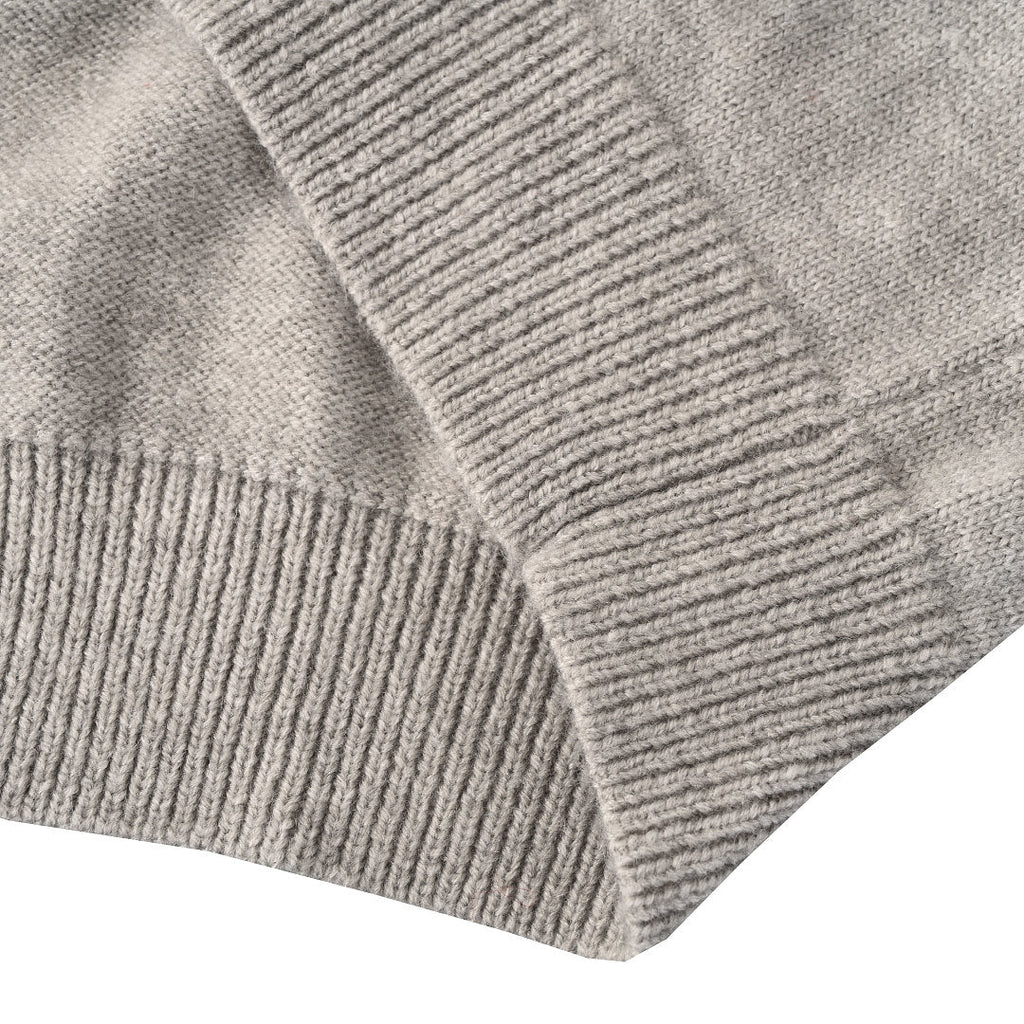 Ralph Lauren V-Neck Wool-Blend Knit Cardigan - Gray - view 5