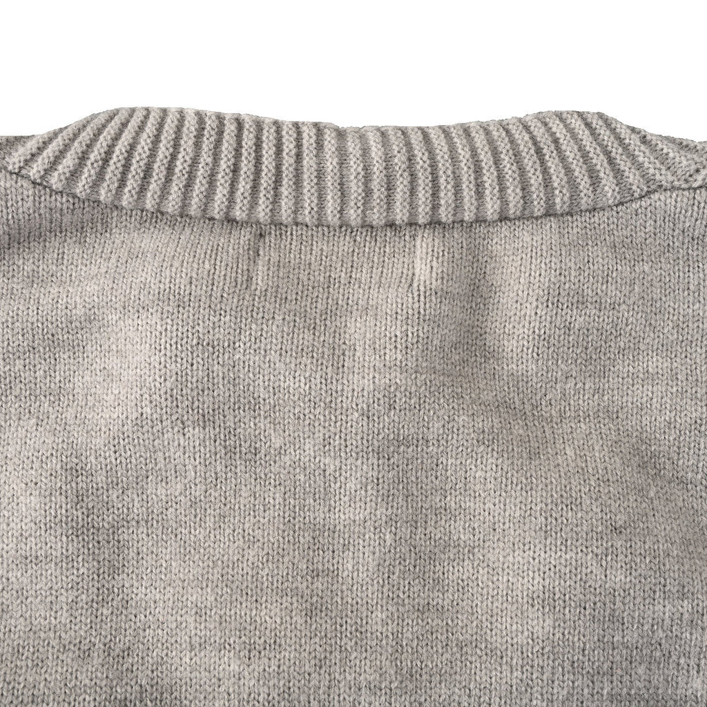 Ralph Lauren V-Neck Wool-Blend Knit Cardigan - Gray - view 6