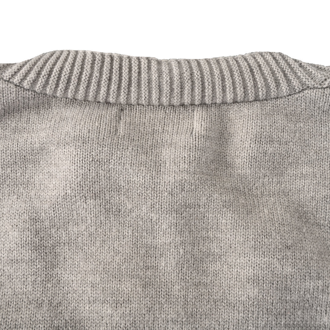 Ralph Lauren V-Neck Wool-Blend Knit Cardigan - Gray - view 6