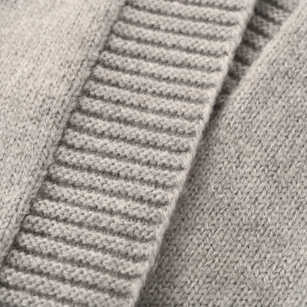 Ralph Lauren V-Neck Wool-Blend Knit Cardigan - Gray - view 8