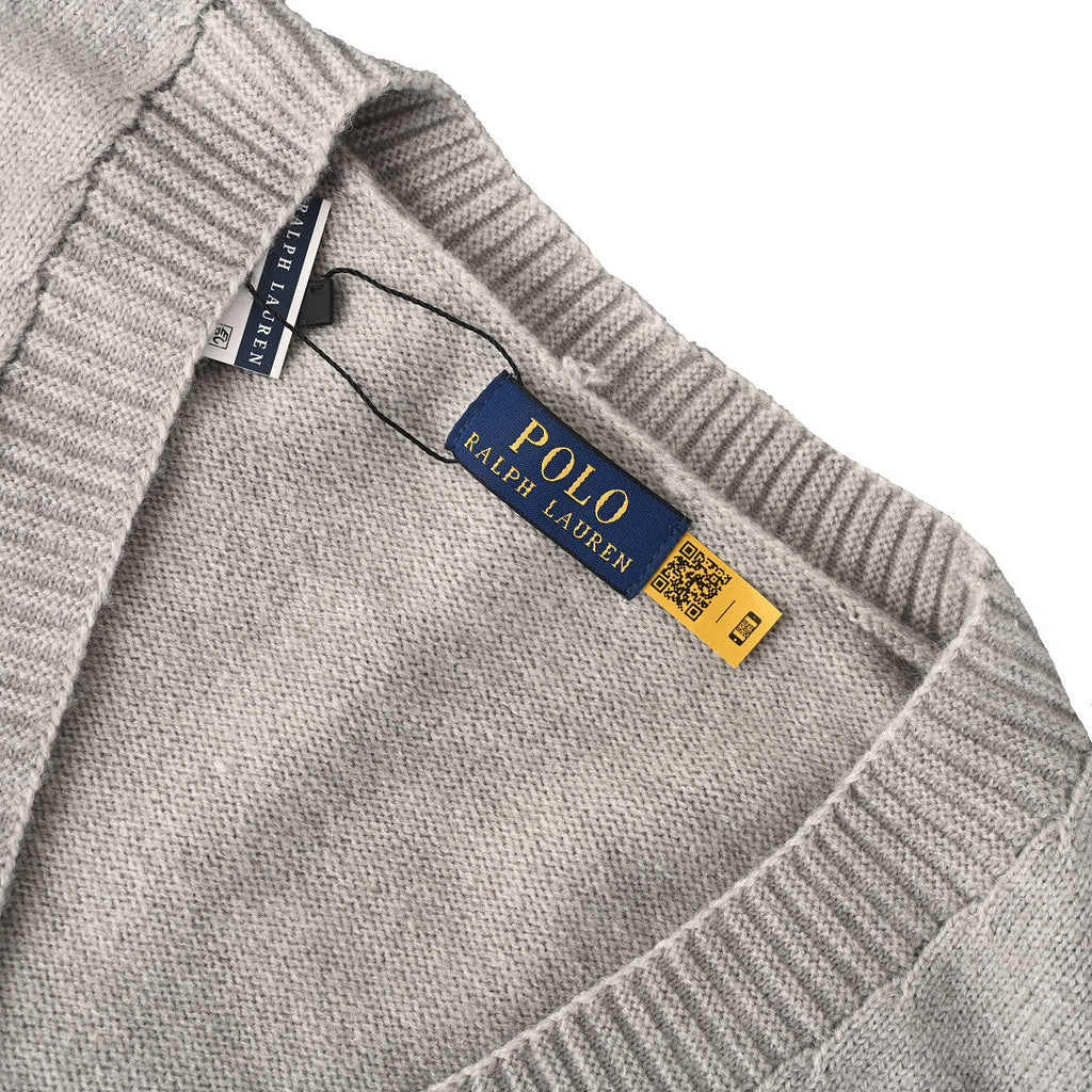 Ralph Lauren V-Neck Wool-Blend Knit Cardigan - Gray - view 10
