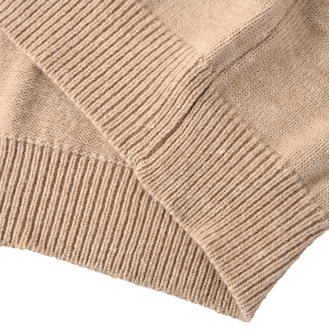 Ralph Lauren V-Neck Wool-Blend Knit Cardigan - Taupe - view 5