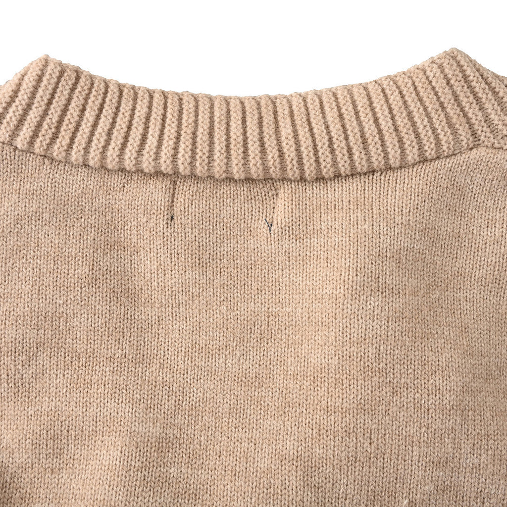 Ralph Lauren V-Neck Wool-Blend Knit Cardigan - Taupe - view 6