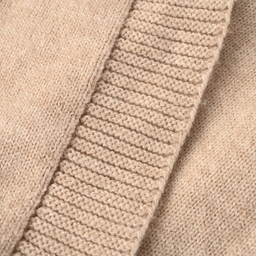 Ralph Lauren V-Neck Wool-Blend Knit Cardigan - Taupe - view 8
