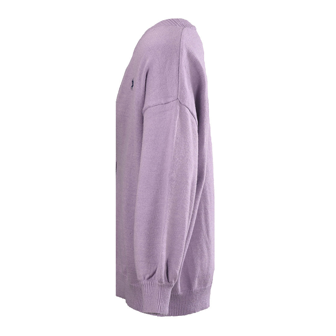 Ralph Lauren V-Neck Wool-Blend Knit Cardigan - Lavender - view 2