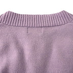 Ralph Lauren V-Neck Wool-Blend Knit Cardigan - Lavender - view 6