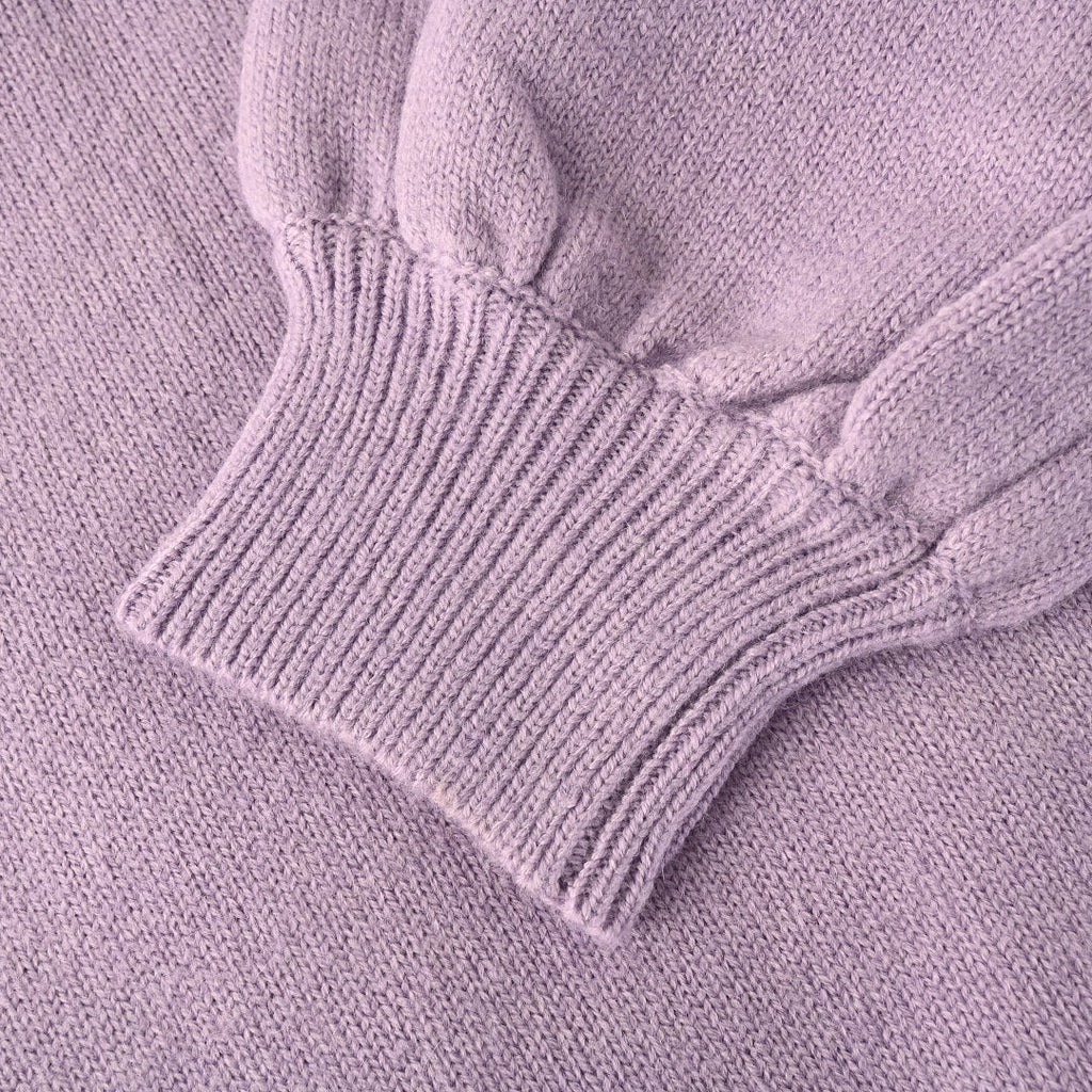 Ralph Lauren V-Neck Wool-Blend Knit Cardigan - Lavender - view 7