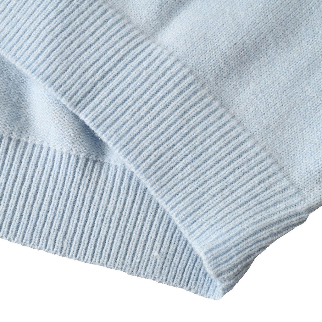 Ralph Lauren V-Neck Wool-Blend Knit Cardigan - Light Blue - view 5