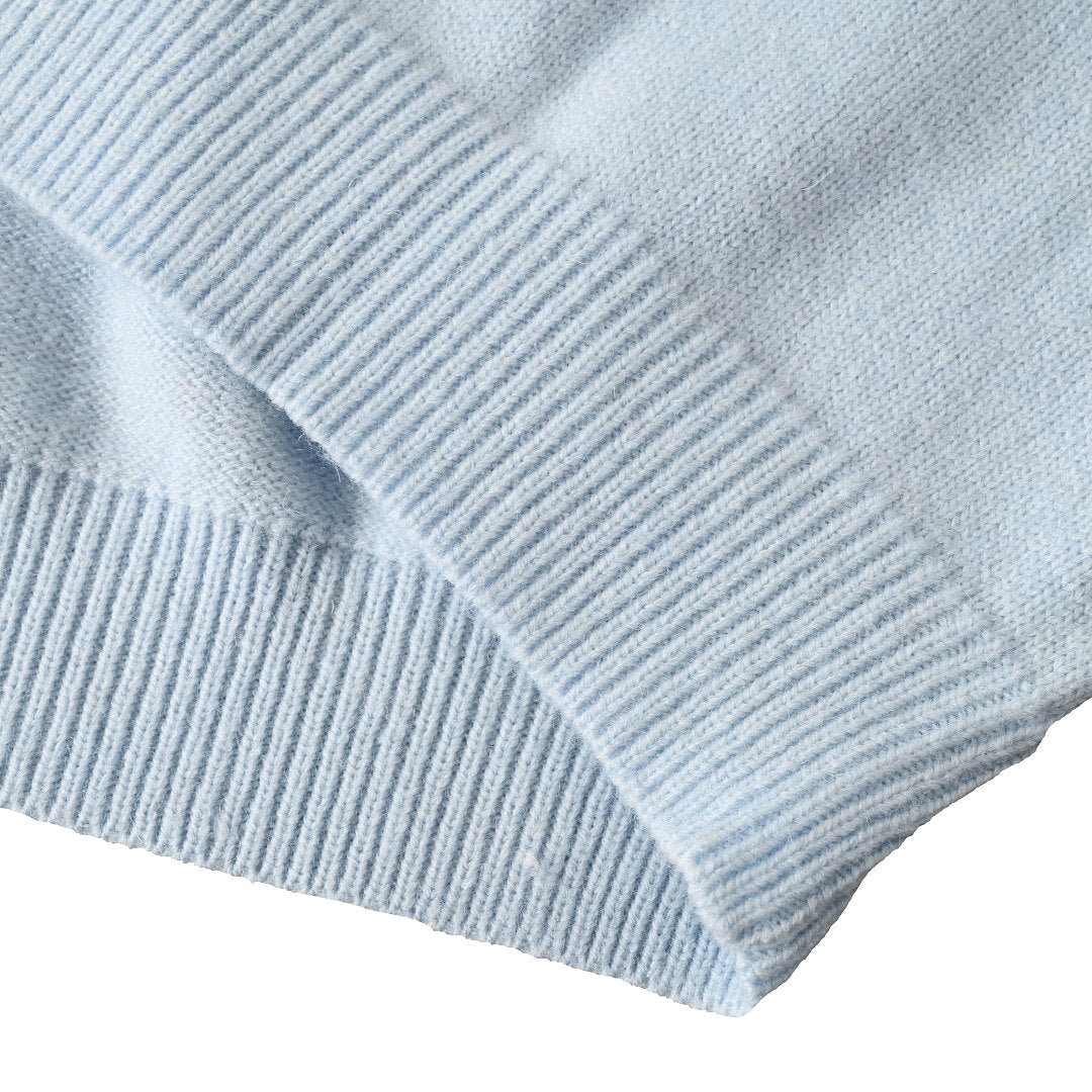 Ralph Lauren V-Neck Wool-Blend Knit Cardigan - Light Blue - view 5