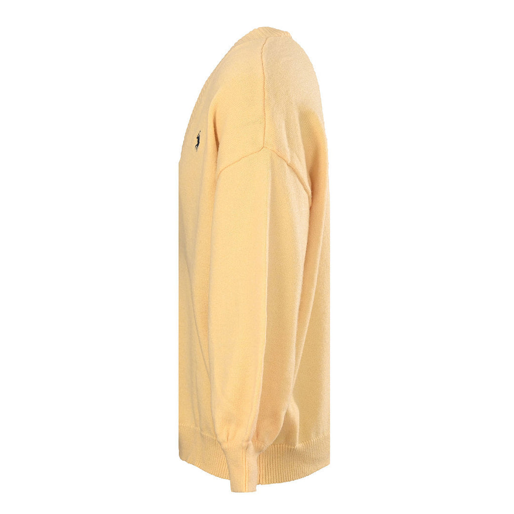 Ralph Lauren V-Neck Wool-Blend Knit Cardigan - Yellow - view 2