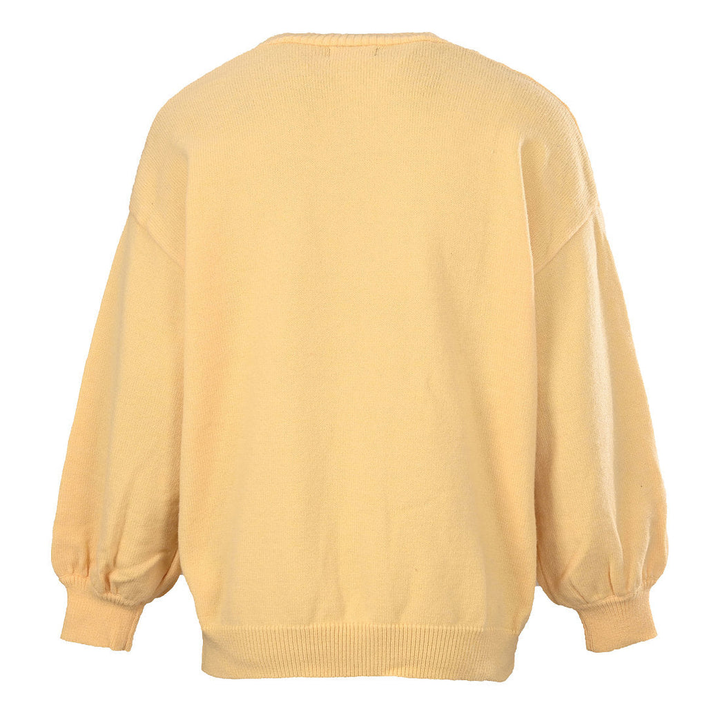 Ralph Lauren V-Neck Wool-Blend Knit Cardigan - Yellow - view 3
