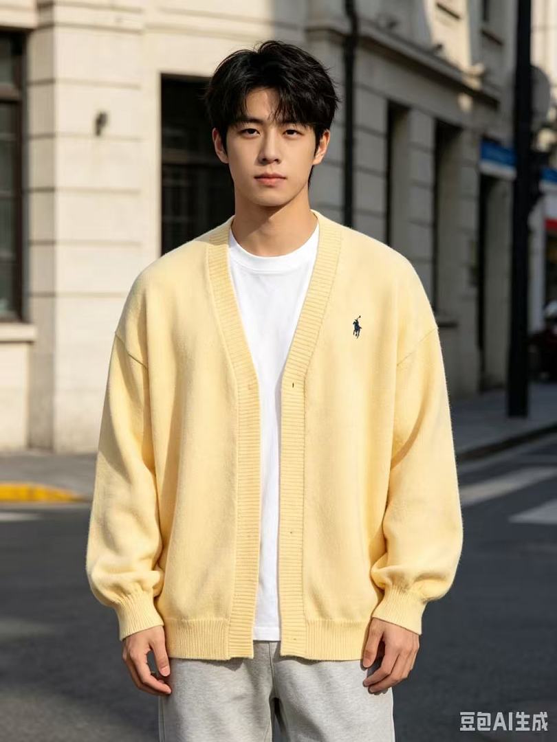 Ralph Lauren V-Neck Wool-Blend Knit Cardigan - Yellow - view 18