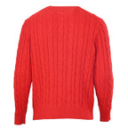 Ralph Lauren Cable-Knit Crewneck Sweater - Red - view 3