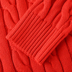 Ralph Lauren Cable-Knit Crewneck Sweater - Red - view 7