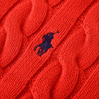 Ralph Lauren Cable-Knit Crewneck Sweater - Red - view 8