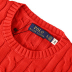 Ralph Lauren Cable-Knit Crewneck Sweater - Red - view 9